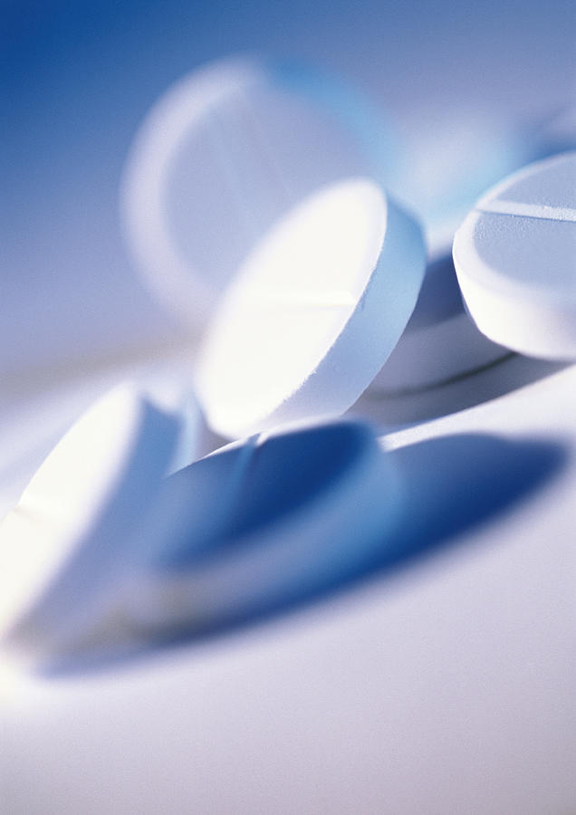 Medicine tablets, close-up Photograph by Laurent Hamels