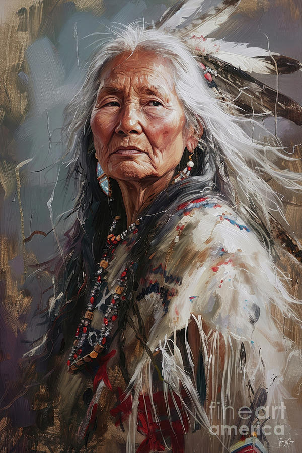 Medicine Woman Painting by Tina LeCour