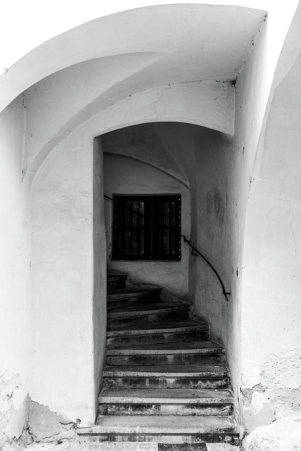 Medieval arcaded staircase of old house, Sopron, Hungary Photograph by Viktor Wallon-Hars