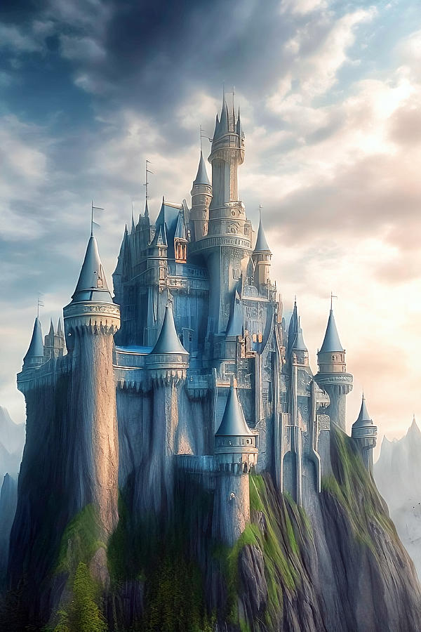 Fantasy Digital Art - Medieval Castle by Manjik Pictures