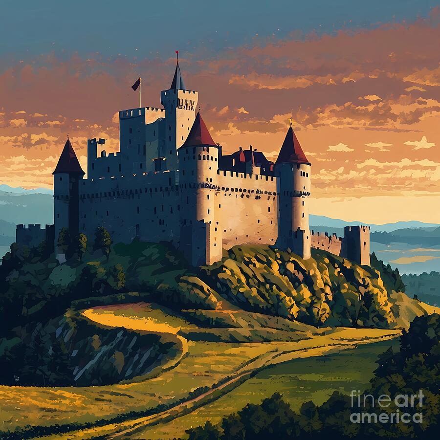 Medieval Castle Digital Art by Paul Featherstone - Pixels