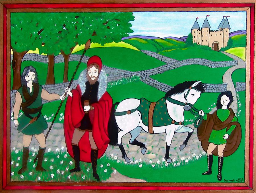 Medieval Irish  Chieftain Painting by Stephanie Moore