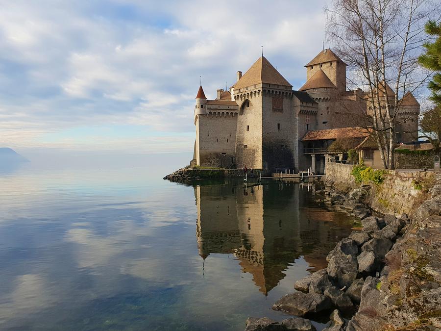 Medieval Chillon Castle  Photograph by Andrea Whitaker