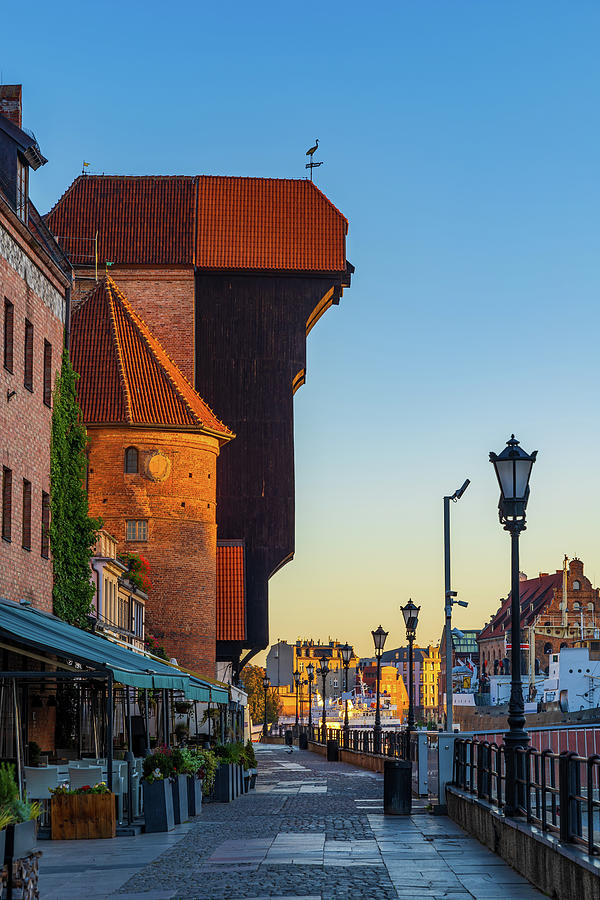 Medieval Crane In Gdansk At Sunrise Photograph by Artur Bogacki