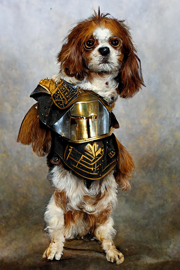 Medieval Dog Painting by Besart Bes - Fine Art America