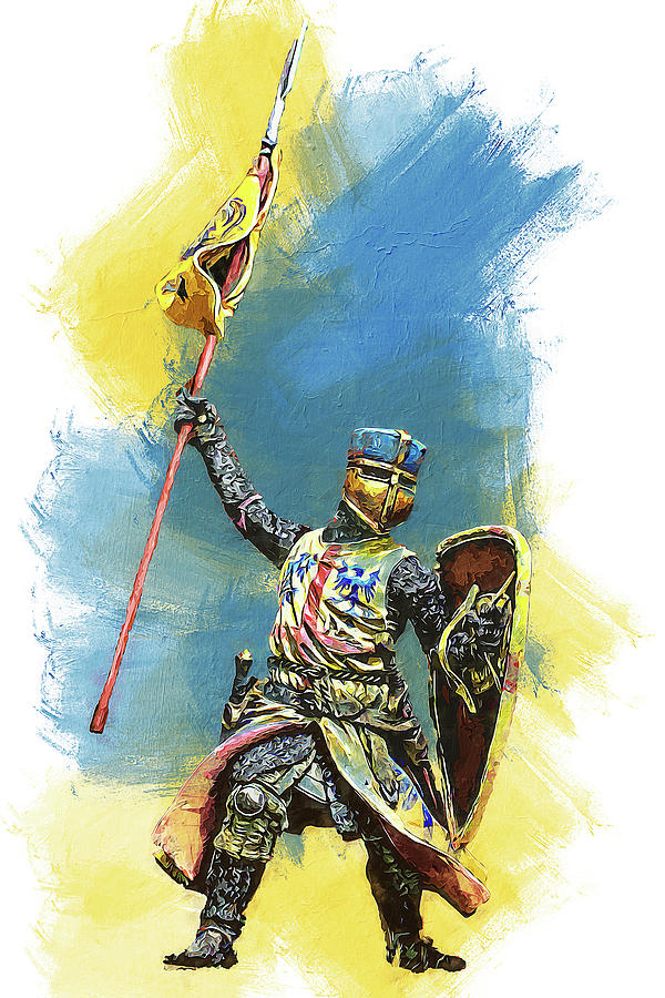 Medieval Infantryman - 01 Painting by AM FineArtPrints