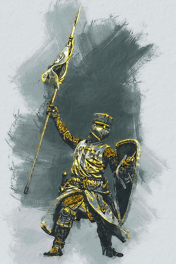 Medieval Infantryman - 02 Painting by AM FineArtPrints