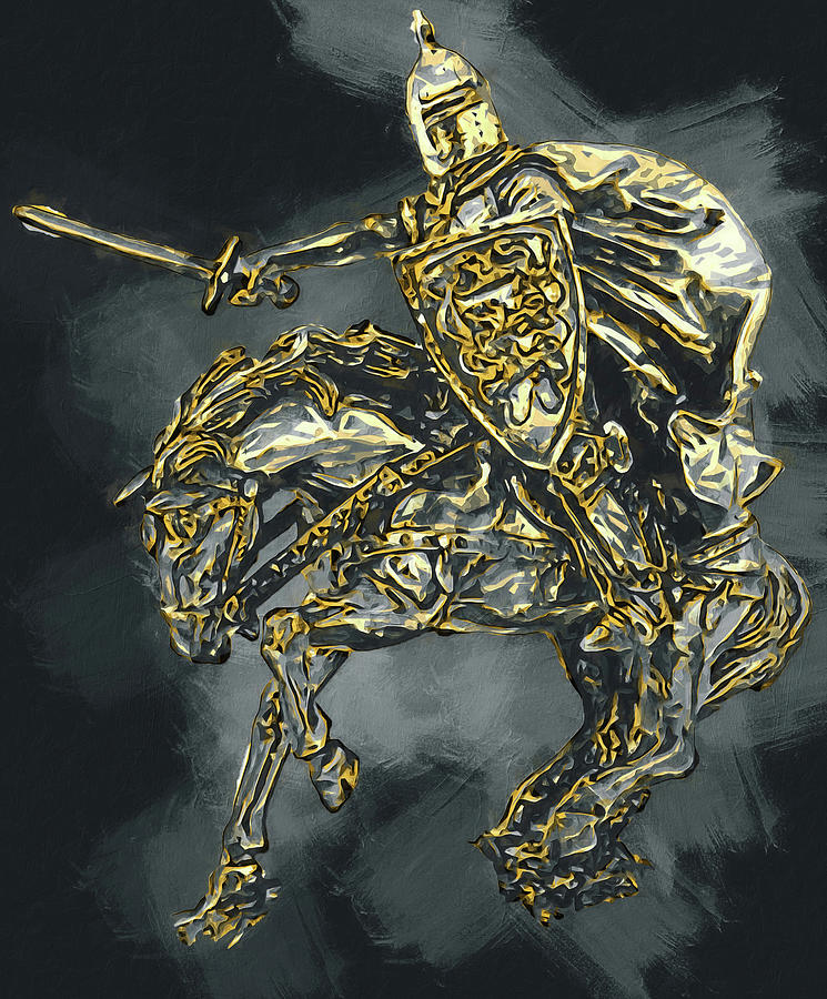 Medieval Knight - 10 Painting by AM FineArtPrints