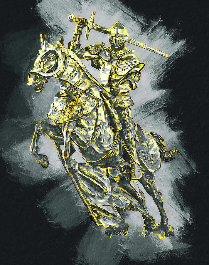 Medieval Knight - 15 Painting by AM FineArtPrints
