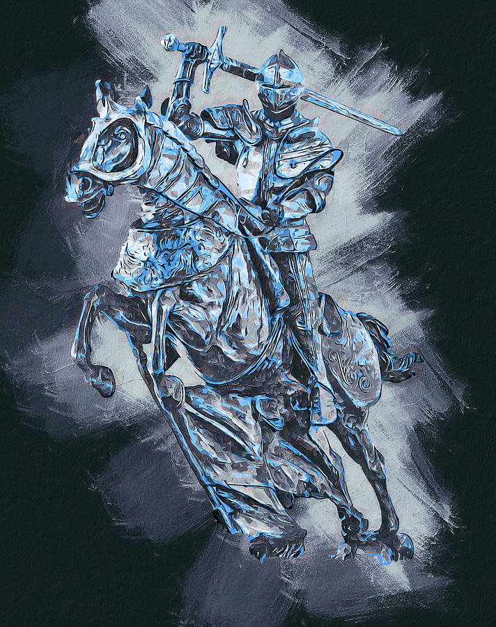 Medieval Knight - 16 Painting by AM FineArtPrints