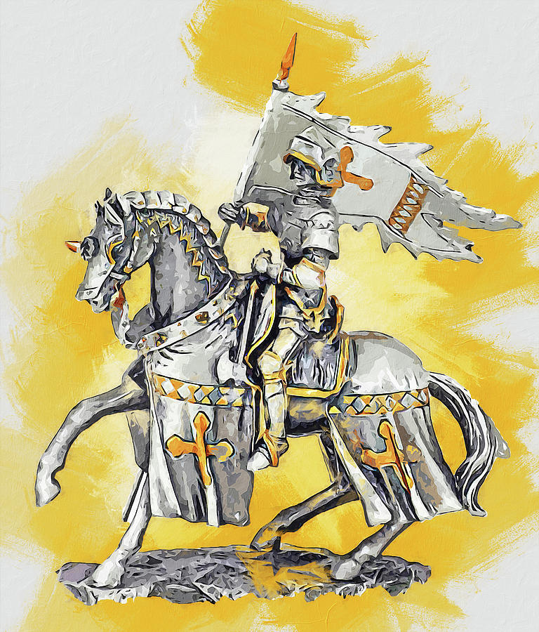 Medieval Knight - 17 Painting by AM FineArtPrints