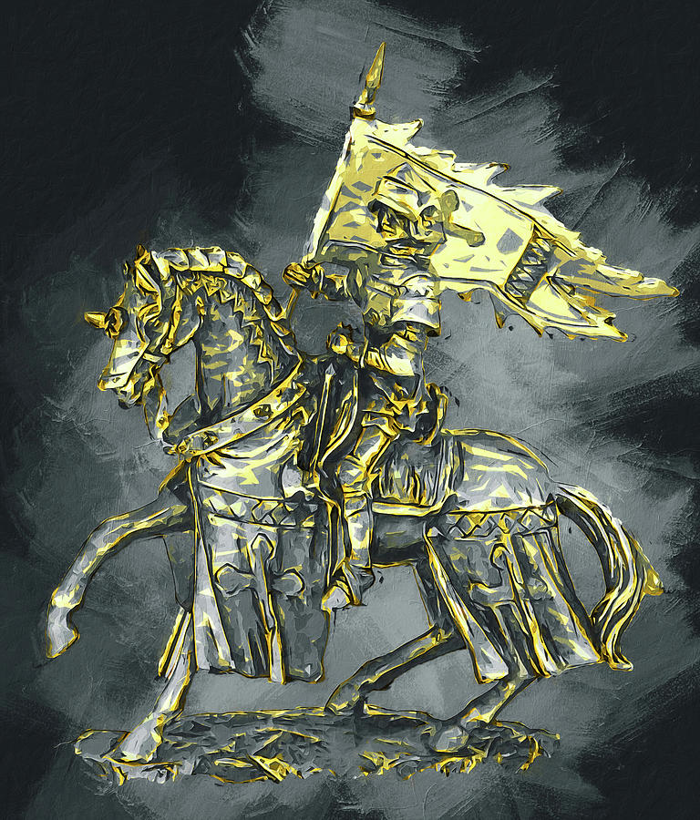 Medieval Knight - 18 Painting by AM FineArtPrints