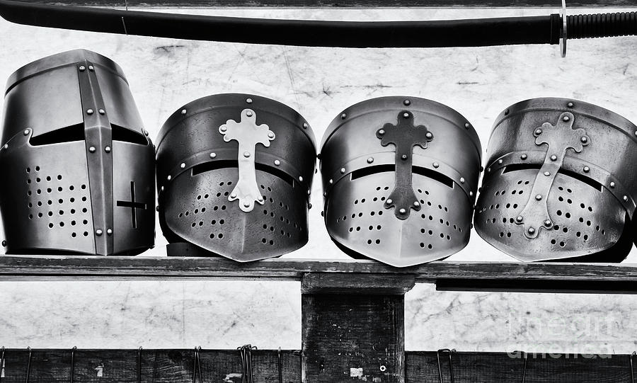 Medieval Knights Helmets Photograph by Tim Gainey