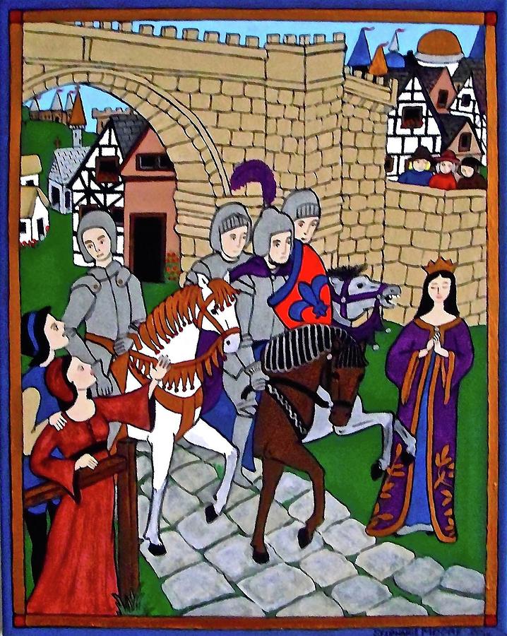 Medieval Knights Painting by Stephanie Moore