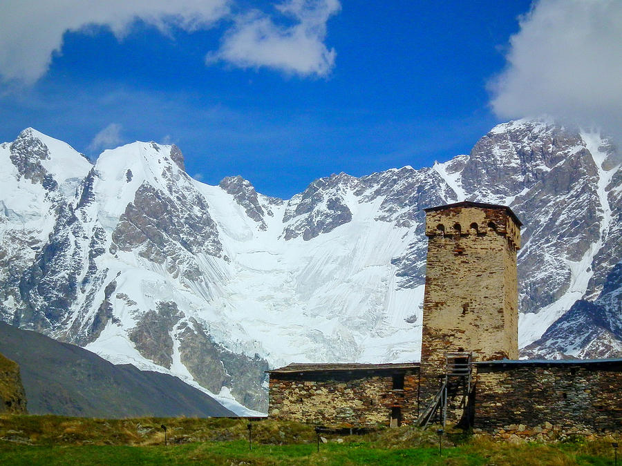 Medieval tower in Ushguli, Svaneti, Georgia Photograph by Frans Sellies