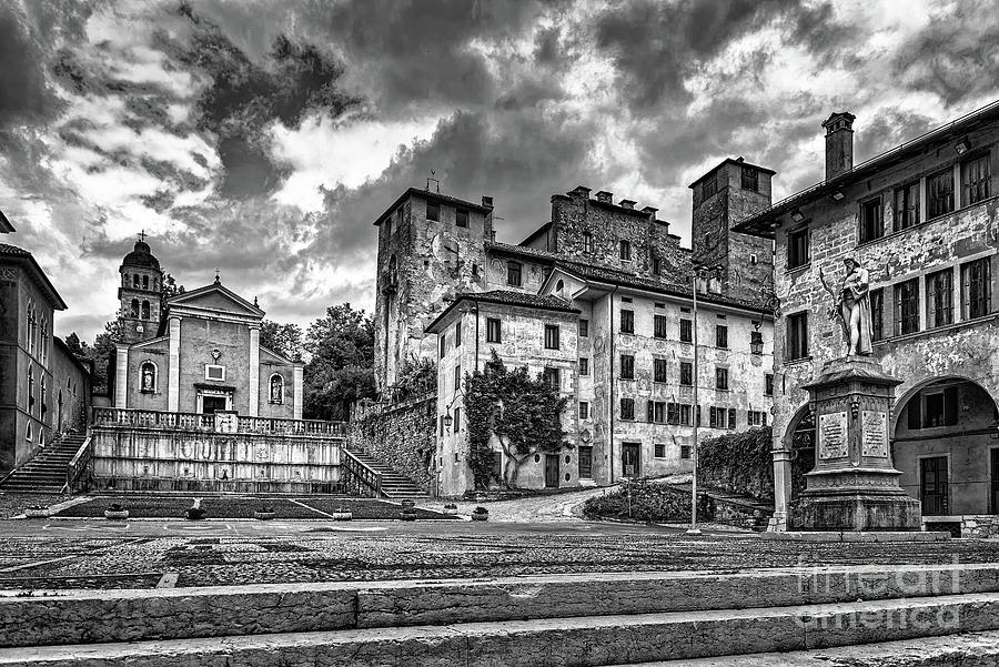 Medieval village bnw Photograph by The P