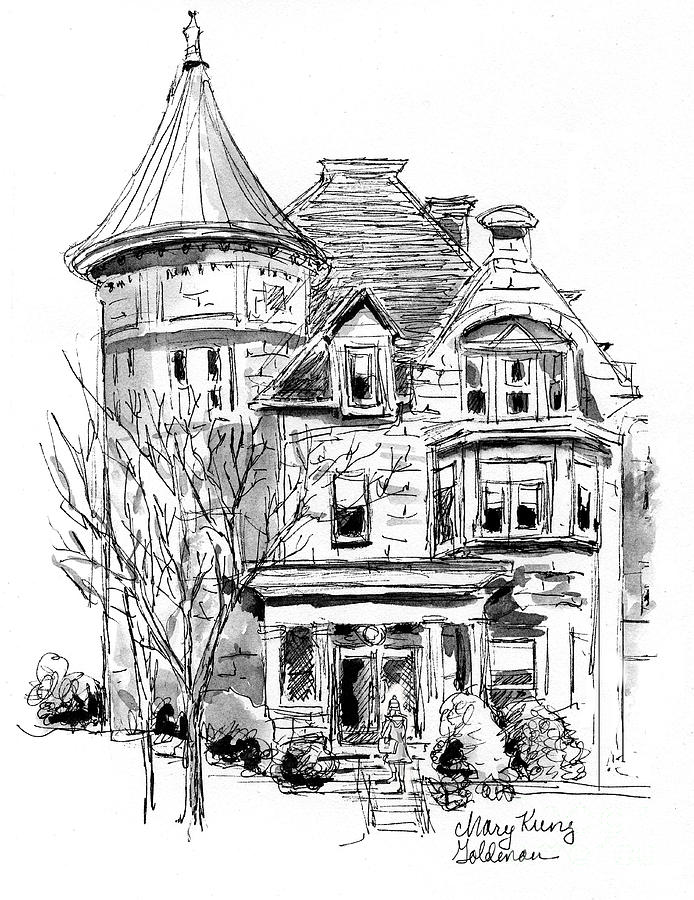 Buffalo Ny Kenmore Eberhardt Mansion Drawing