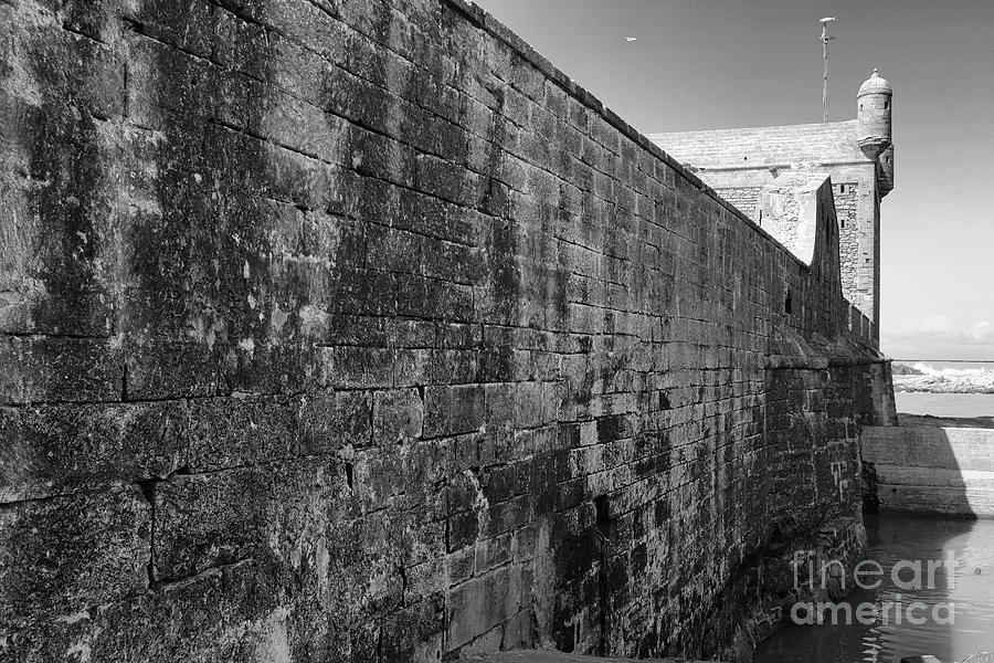 Medina Walls Black White Morocco  Photograph by Chuck Kuhn