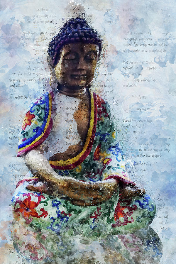 Meditating Buddha Digital Art by Bonny Puckett