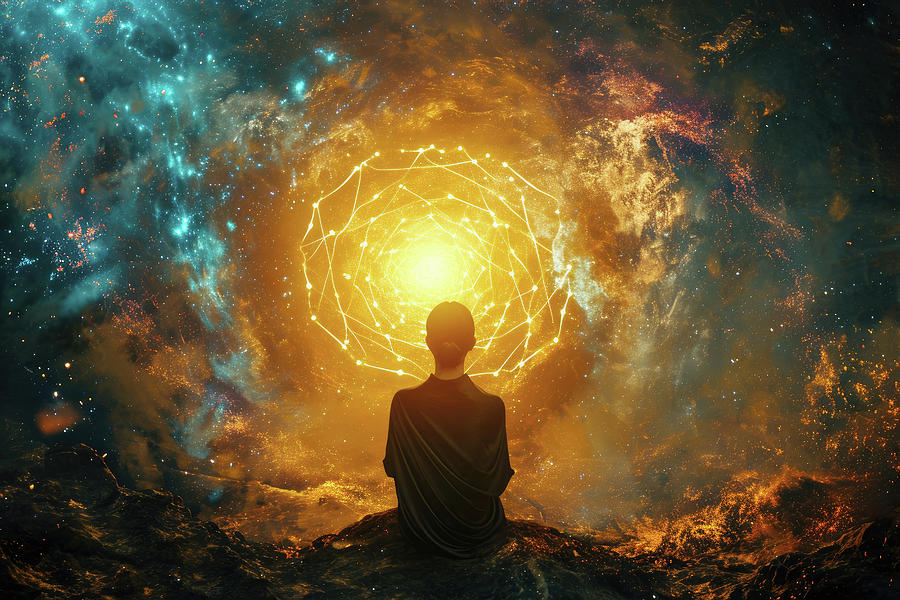 Meditation 01 Golden Mandala Digital Art by Matthias Hauser