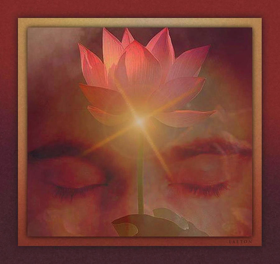 Meditation Lotus Mask Digital Art by Richard Laeton