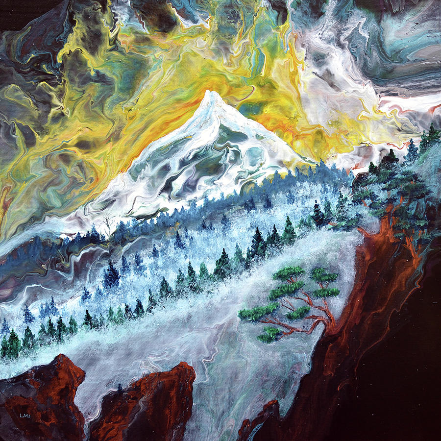 Meditation on the Sacred Mountain Painting by Laura Iverson