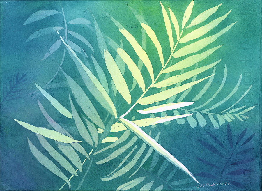 Meditative Palm Painting by Lois Blasberg