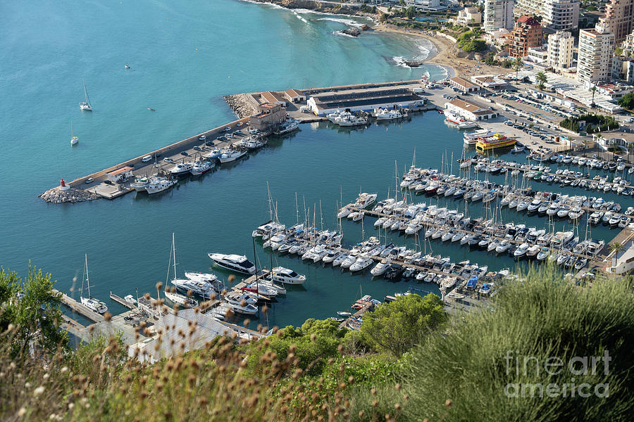 Mediterranean coast and port in Calpe 1 Photograph by Adriana Mueller