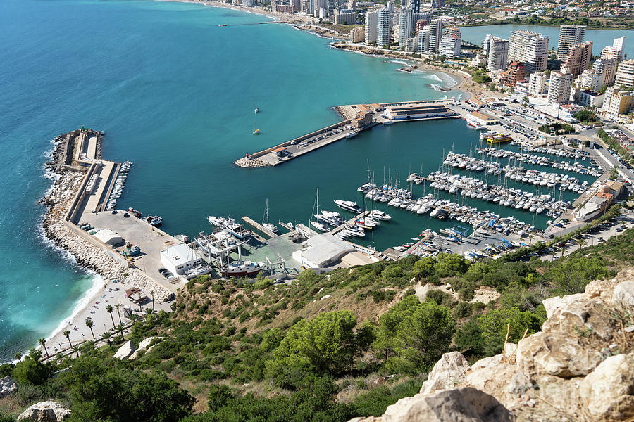 Mediterranean coast and port in Calpe 2 Photograph by Adriana Mueller