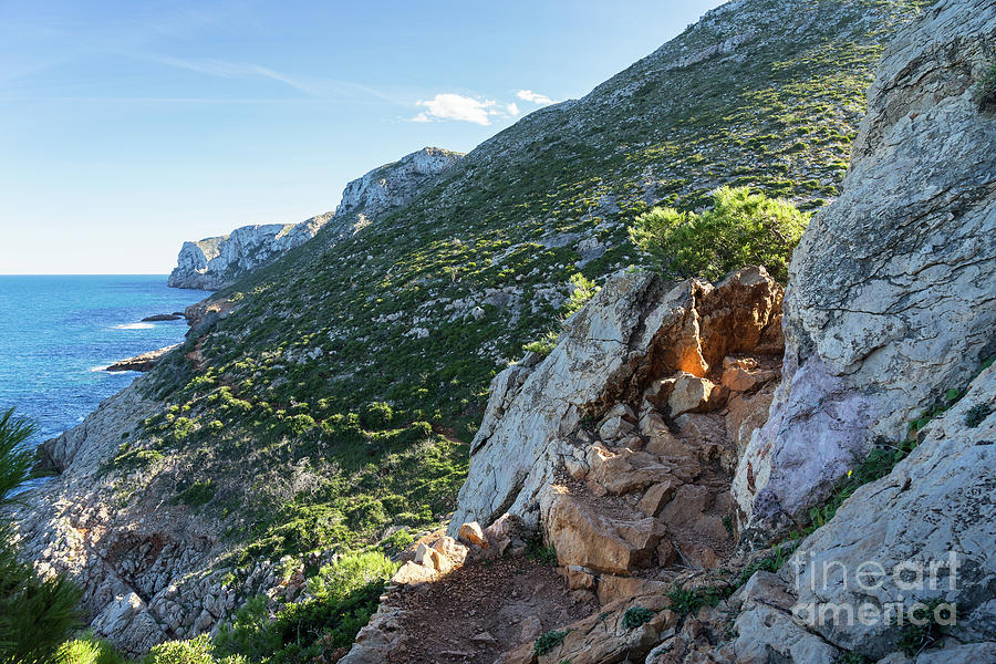 Mediterranean coast and rocks in Spain Photograph by Adriana Mueller