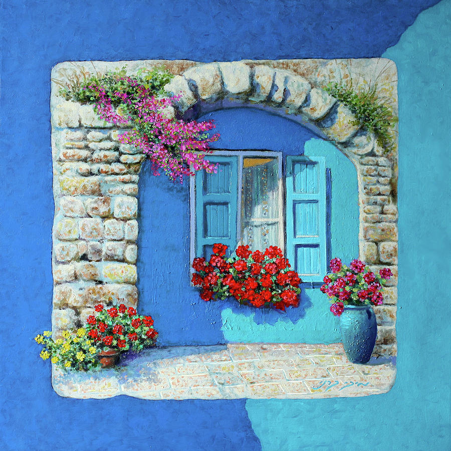 Mediterranean colors Painting by Miki Karni