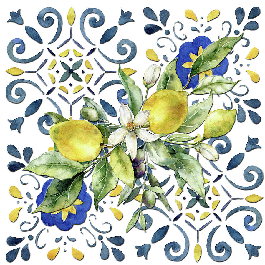 Mediterranean Tiles And Flora Series 2 Digital Art by HH Photography of Florida