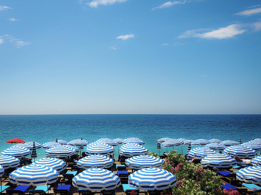Mediterranean Umbrellas Photograph by Andrea Whitaker