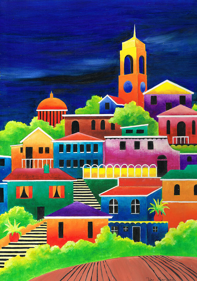 MediterraneanNo 4 Painting by Val Stokes