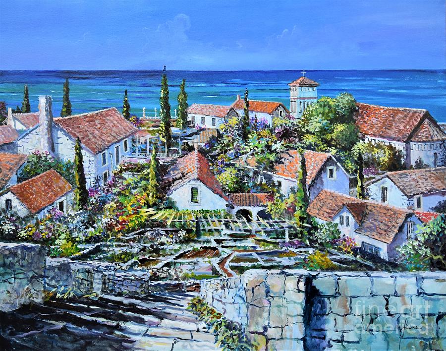 Landscape Painting - Mediterraneo by Sinisa Saratlic Landscape Painting - Mediterraneo by Sinisa Saratlic