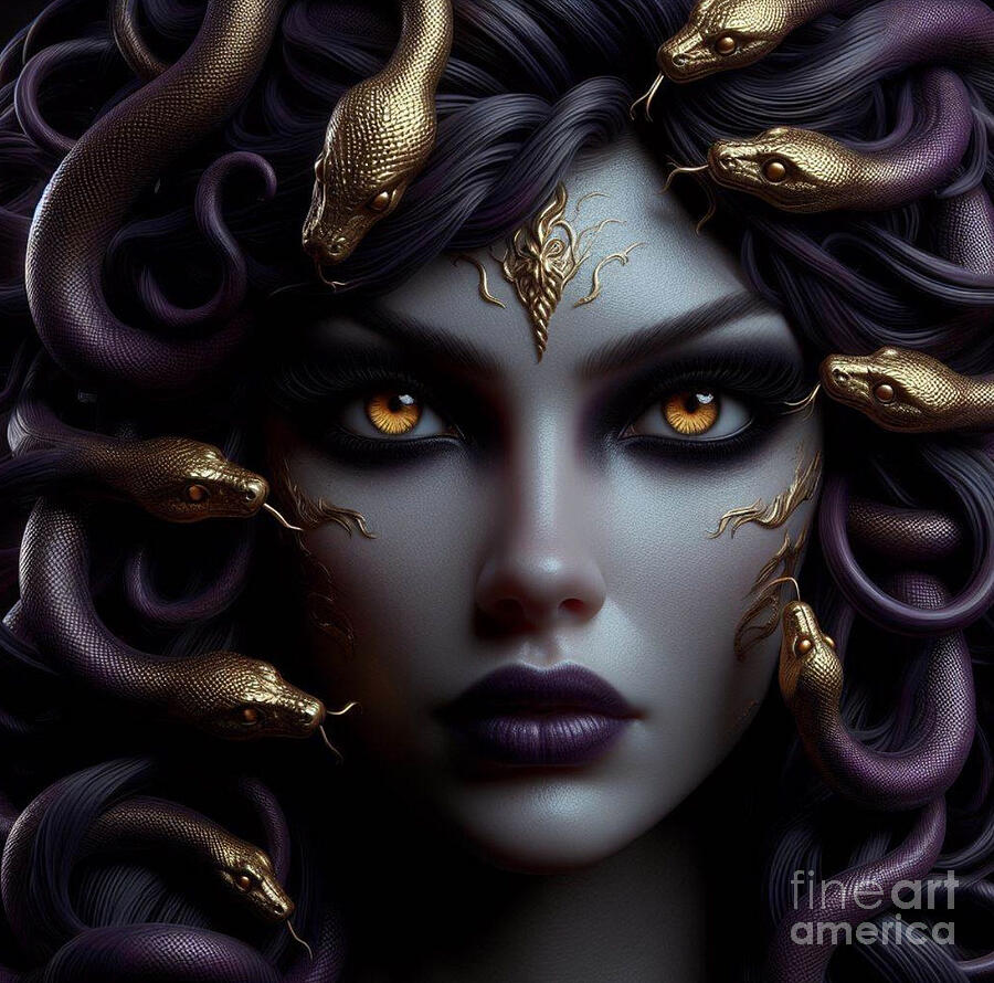 Medusa 5 Digital Art by Bob Christopher