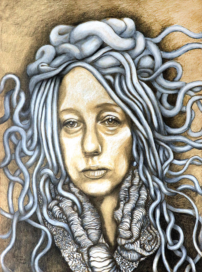 Medusa Drawing by Dorota Quiroz - Pixels