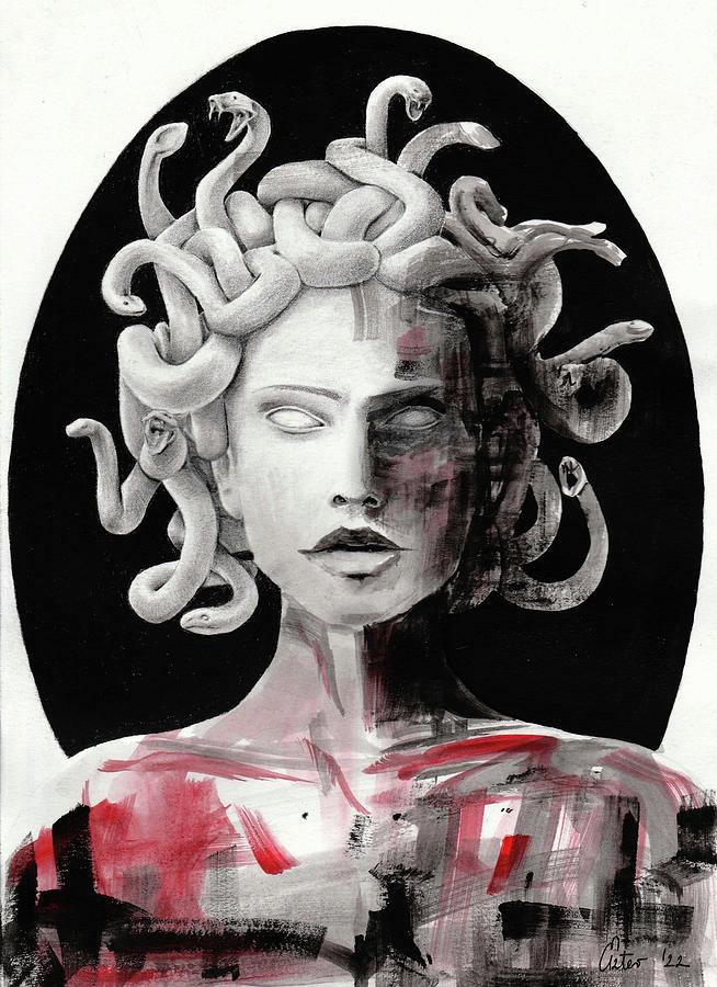 Medusa Painting by Eszter Bali | Fine Art America