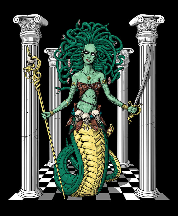 Gorgon Mythology Graphic · Creative Fabrica