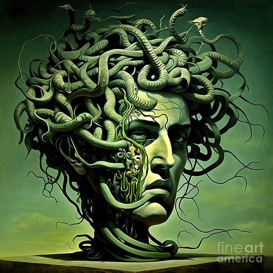 Medusa Head Digital Art by Miha Jeruc - Fine Art America