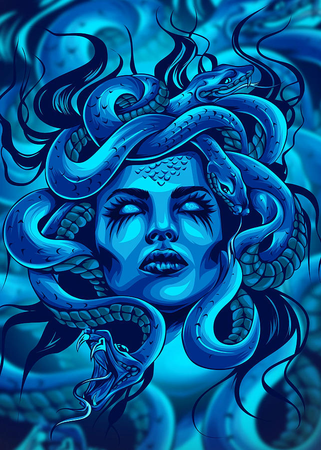 Medusa Hippie Painting by Keith Wilkinson - Pixels