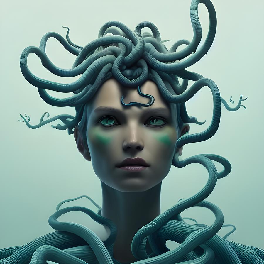 Medusa Digital Art by Jonathan Berkley - Fine Art America