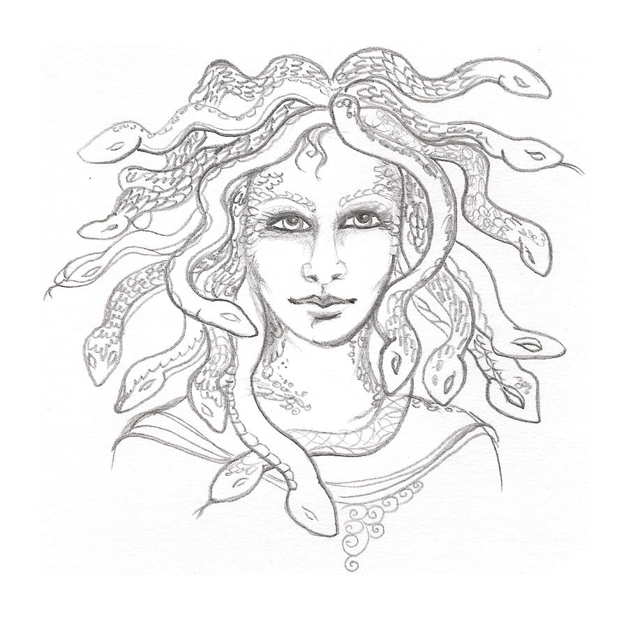 X 上的 KARA：「PROUD MEDUSA New drawing test in Gray scales. #medusa #méduse  #snake #serpent #doodle #sketch #croquis #grayscale #niveauxdegris  #crayondecouleur #colorpencil #sexy #girlportrait #anthro #creature #comics  #comicsart #mythologie ...