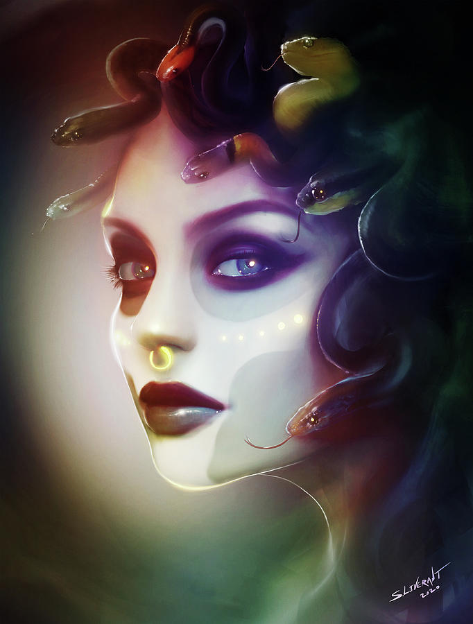 Medusa Painting By Sharon Liverant