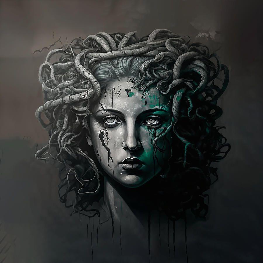 Medusa Digital Art by Vasco Kalogiros - Pixels