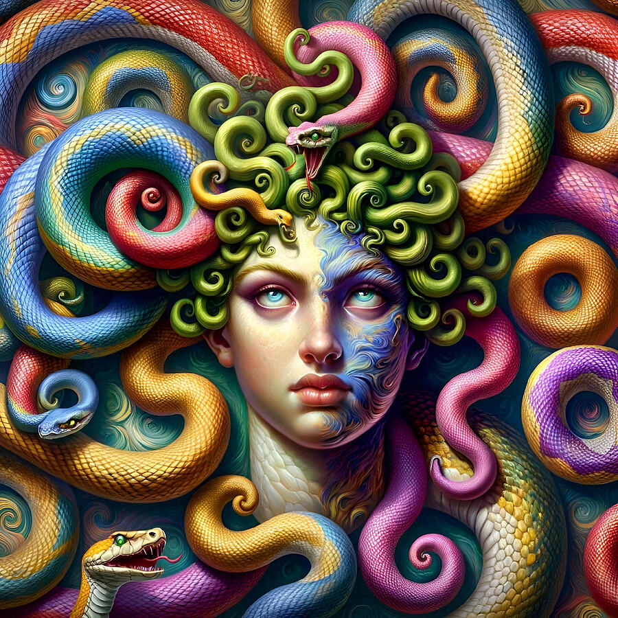 Medusa's Gaze - A Surreal Incarnation Digital Art by Alberto Capitani ...