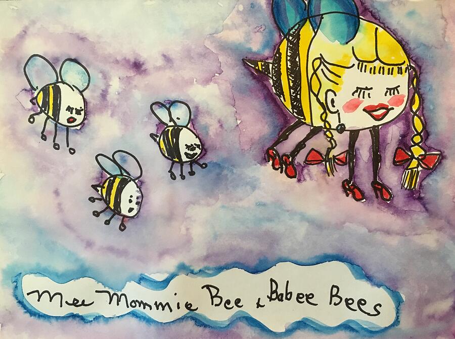 Mee Mommie Bee Painting by Dottie Visker