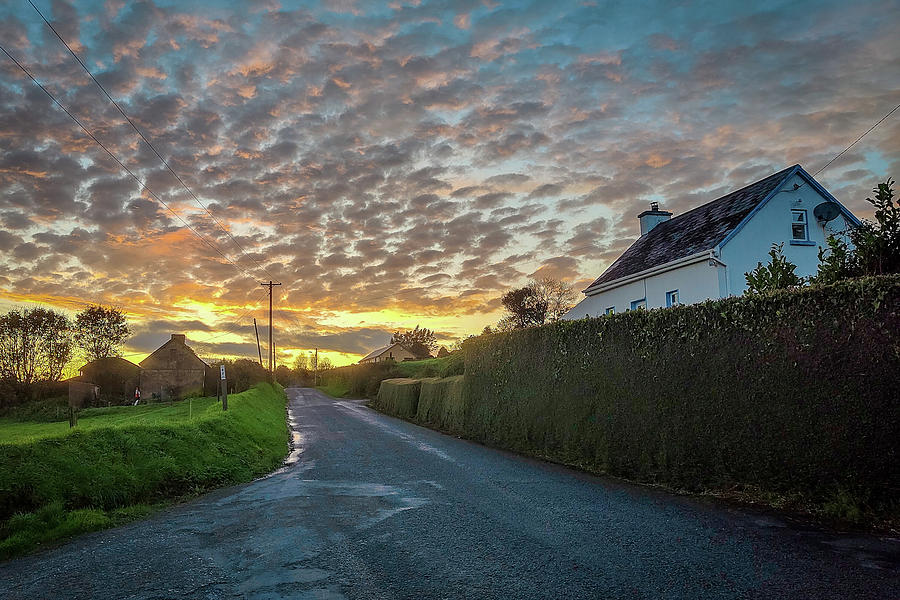 Meenoline Cottage Sunset Photograph by Mark Callanan