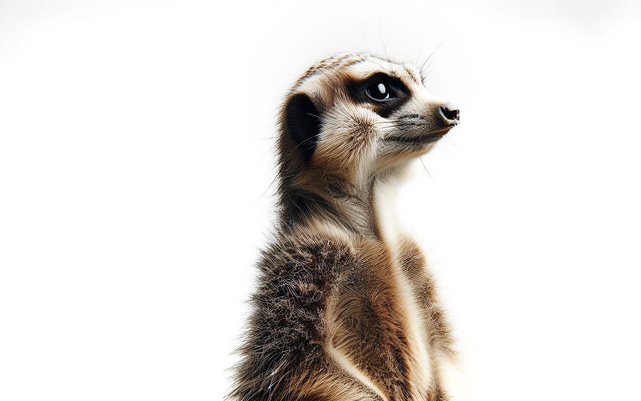 Wildlife Photograph - Meerkat in Profile by Bill Cannon