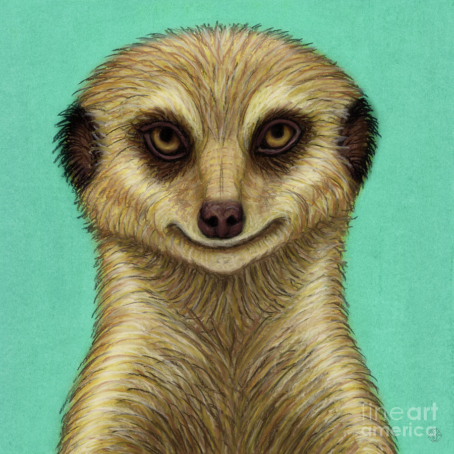 Meerkat Mob Boss Painting by Amy E Fraser